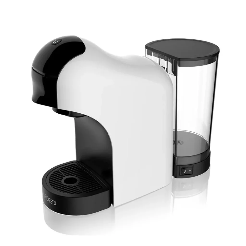 Кавоварка Ardesto капсульна, 0.8л, капсули Nespresso, Nescafe Dolce Gusto, мелена кава, сенсорне керування, білий, YCM-CNDE UA