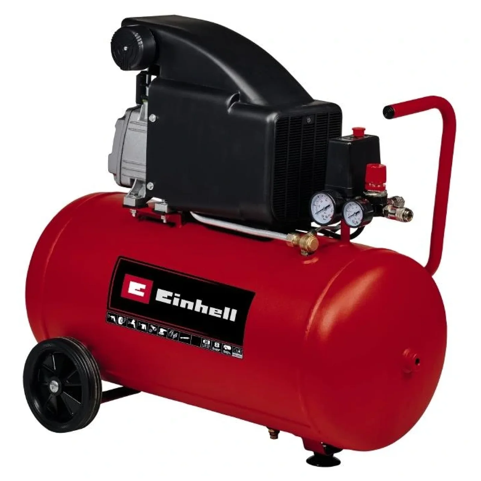 Компресор повітряний Einhell TC-AC 270/50/8, масляний, 1800Вт, 50л, 270л/хв, 8бар, 30.08кг, 4007360 UA