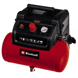 Компрессор безмаслянный Einhell TC-AC 190/6/8 OF Set, 6 л, 1200 Вт, 190 л/мин, 7 бар, 9.2 кг, 4020650 UA
