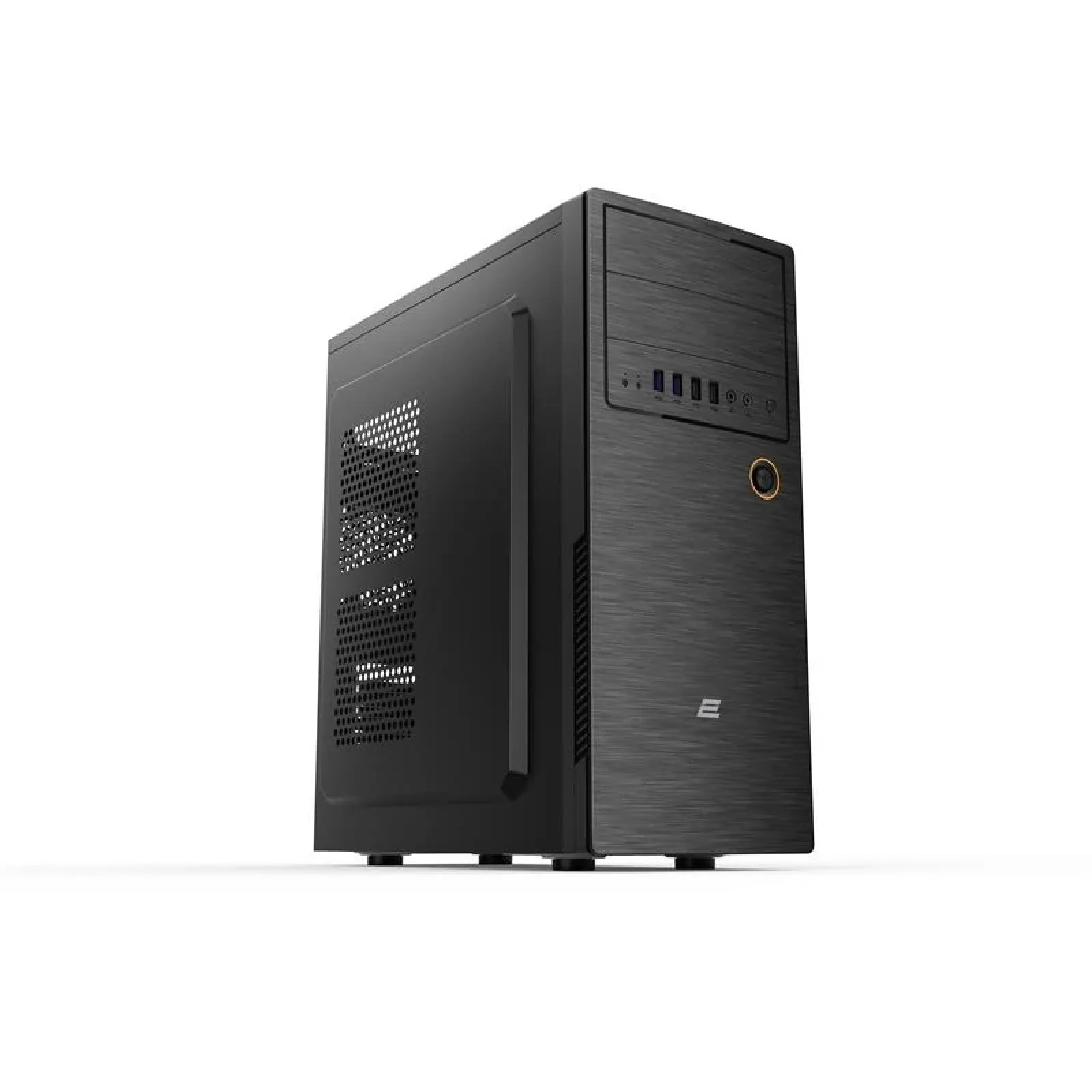Корпус 2E ALFA (E1802), MidT, 2xUSB2.0, 2xUSB3.0, сталь перфорация (боковая панель), без БП, черный, 2E-E1802 UA