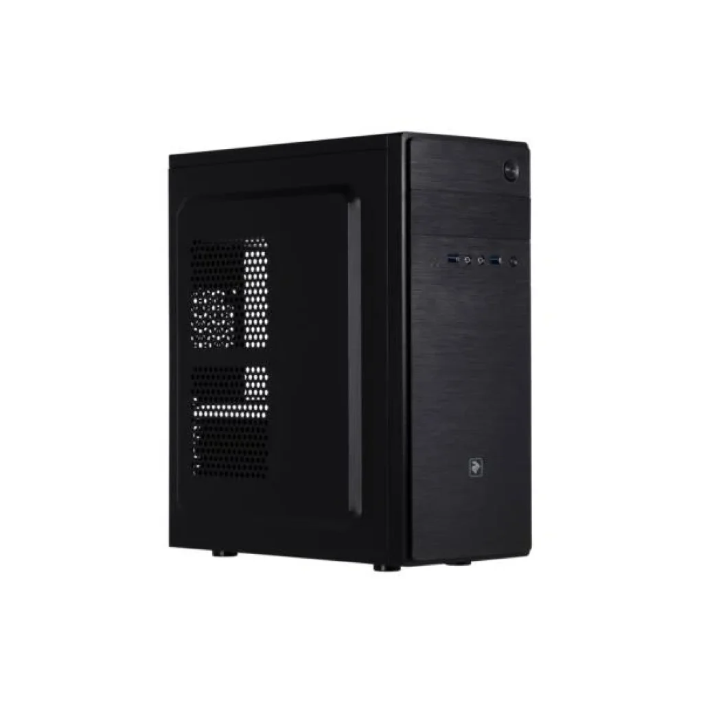 Корпус 2E ALFA (E183-400), БП 2E ATX400W, MidT, 2xUSB3.0, сталь перфорация (боковая панель), черный, 2E-E183-400 UA