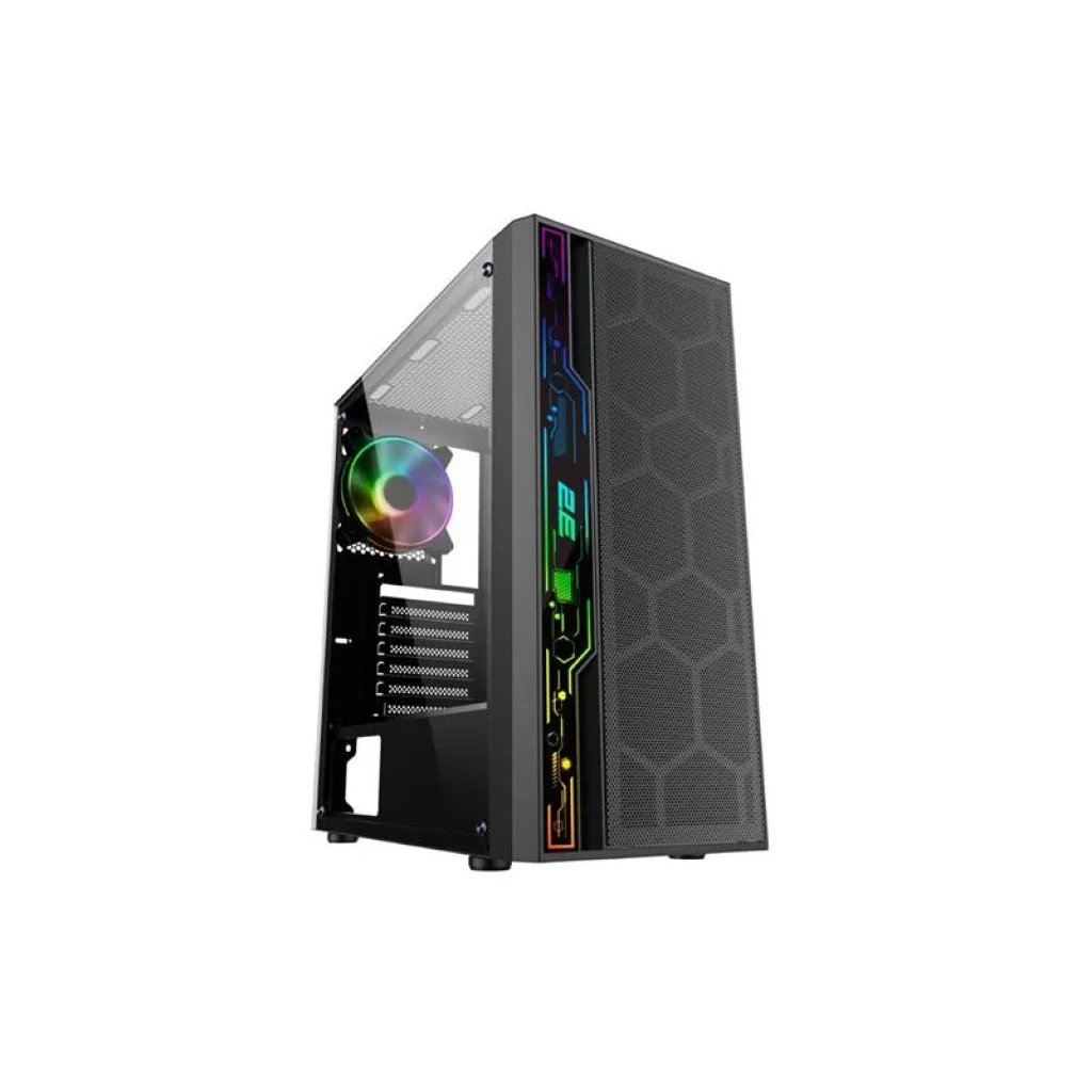 Корпус 2E GAMING SPERO G2052, без БЖ, 2xUSB 3.0, 1xUSB 2.0, 1x120mm ARGB fan, ARGB strip, TG Side Panel, ATX, Black, 2E-G2052 UA