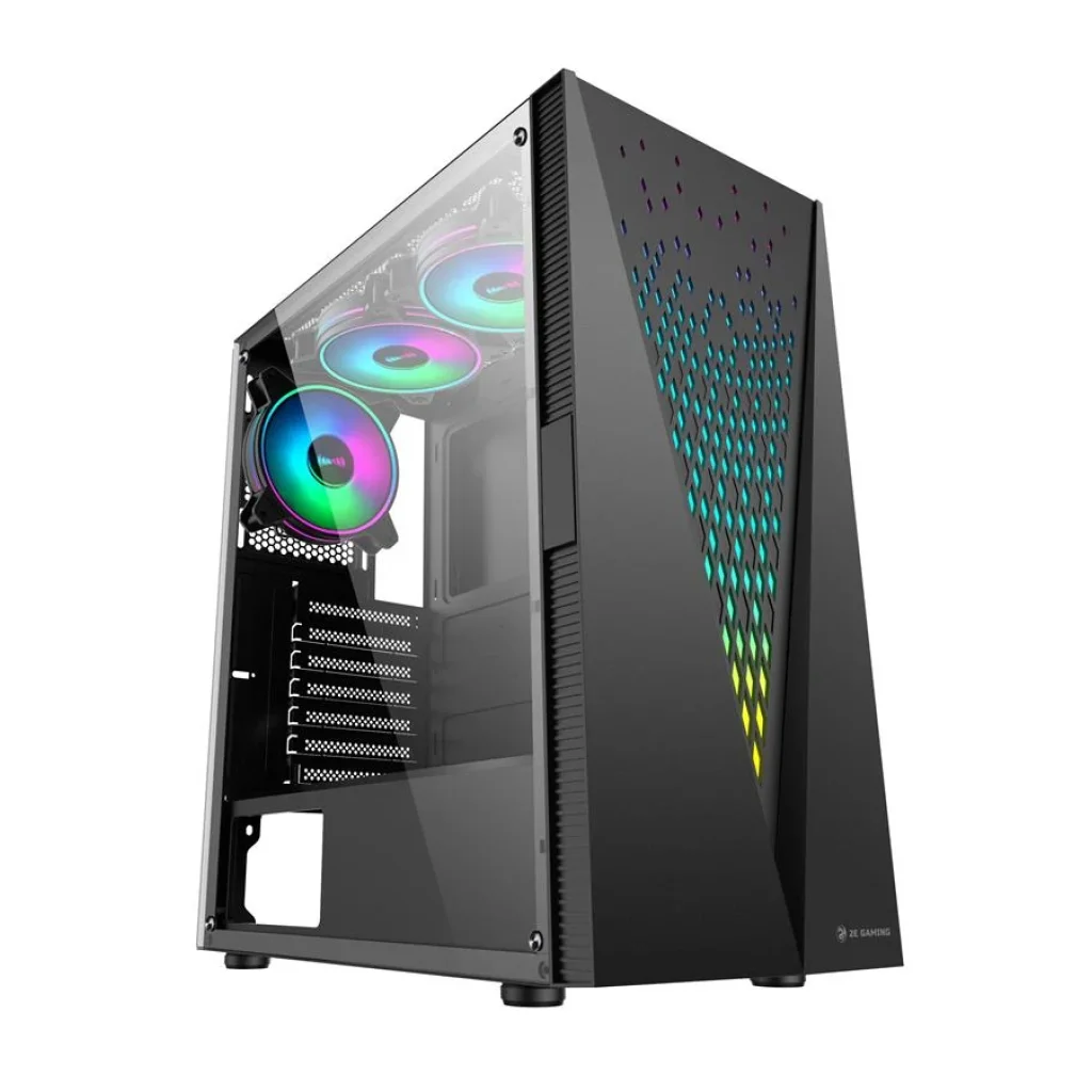 Корпус 2E GAMING GALAXY G2055, без БЖ, 1xUSB 3.0, 2xUSB 2.0, 3x120mm ARGB fans, ARGB strip, TG Side Panel, ATX, Black, 2E-G2055 UA