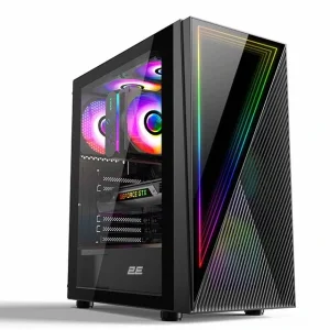 Корпус 2E GAMING INFINITY G205А, без БЖ, 2xUSB 3.0, 1xUSB Type-C, 1x120mm ARGB fan, 2x120mm fans, ARGB strip, TG Side Panel, ATX, Black, 2E-G205A UA