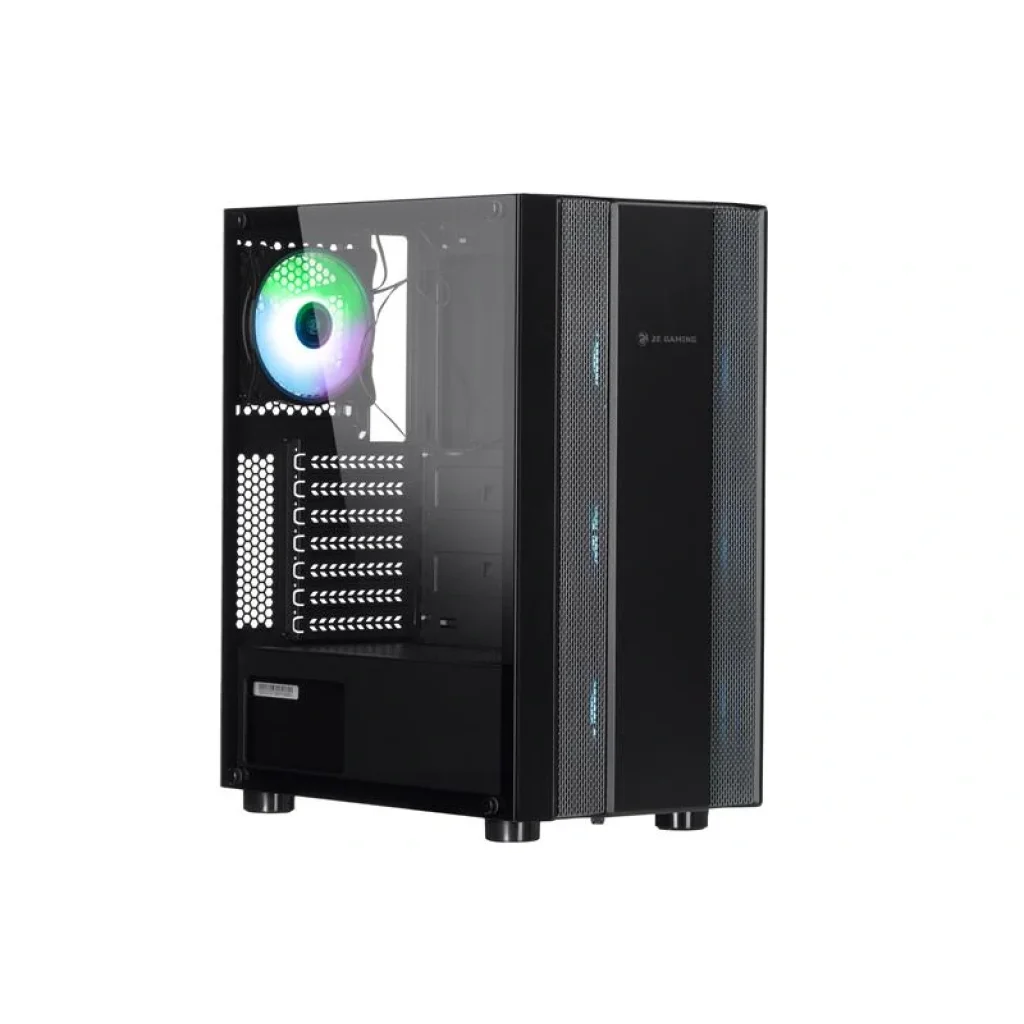 Корпус 2E GAMING RECANO (G3403) MidT, 2xUSB2.0, 1xUSB3.0, 4x120мм ARGB, скло (бокова панель), без БЖ, чорний, 2E-G3403 UA