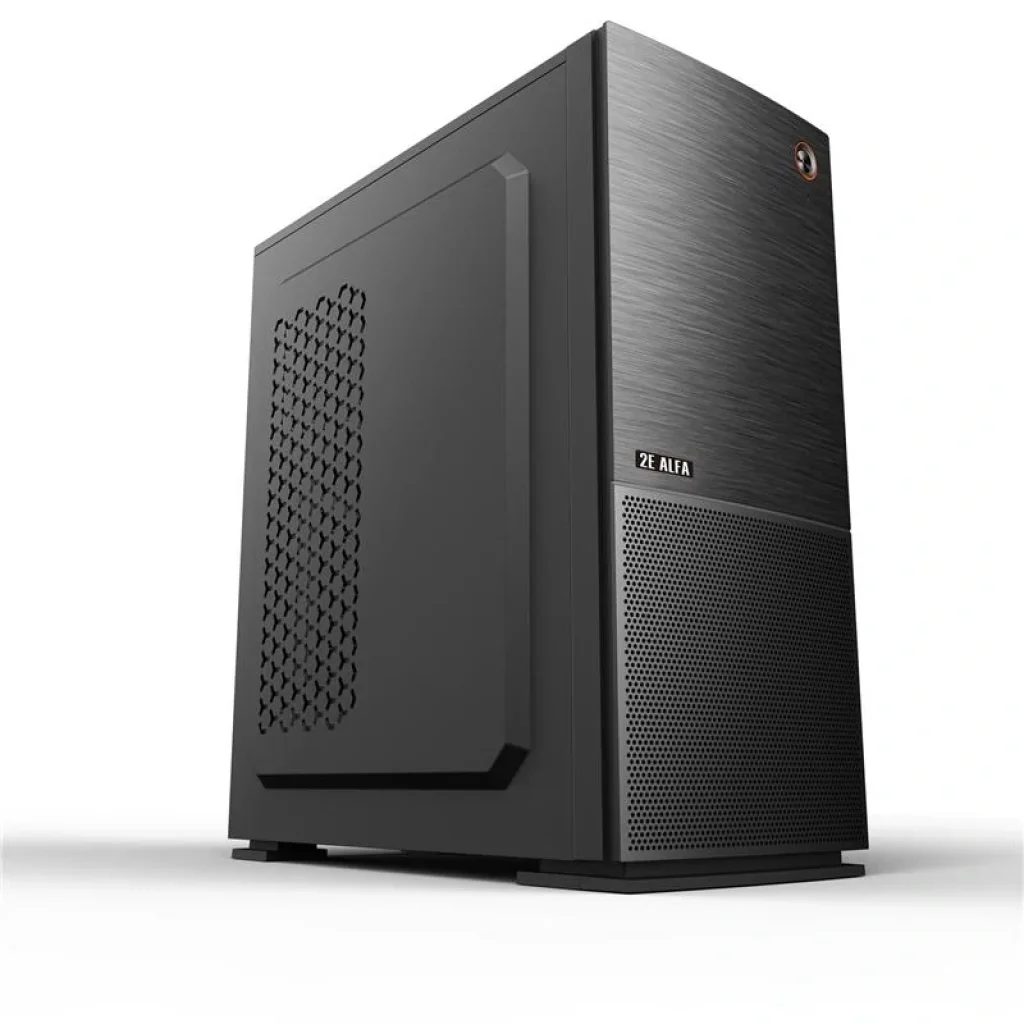 Корпус 2E ALFA (G650) MidT ,2xUSB2.0, 1xUSB3.0, 1х120мм, сталь перфорация (боковая панель), без БП, черный, 2E-G650 UA
