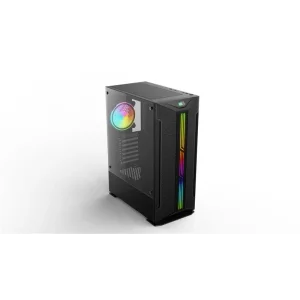 Корпус 2E GAMING HUNTER (GH1) MidT, 2xUSB2.0, 1xUSB3.0, 1x120мм ARGB, скло (бокова панель), без БЖ, чорний, 2E-GH1 UA