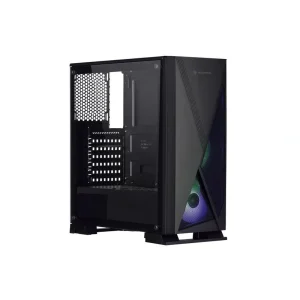 Корпус 2E GAMING CONDOR (GJP12) MidT, 2xUSB2.0, 1xUSB3.0, 3x120мм ARGB, стекло (боковая панель), без БП, черный, 2E-GJP12 UA