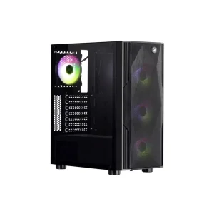 Корпус 2E GAMING FALCO (GM3401) MidT, 2xUSB2.0, 1xUSB3.0, 4x120мм ARGB, стекло (боковая панель), без БП, черный, 2E-GM3401 UA