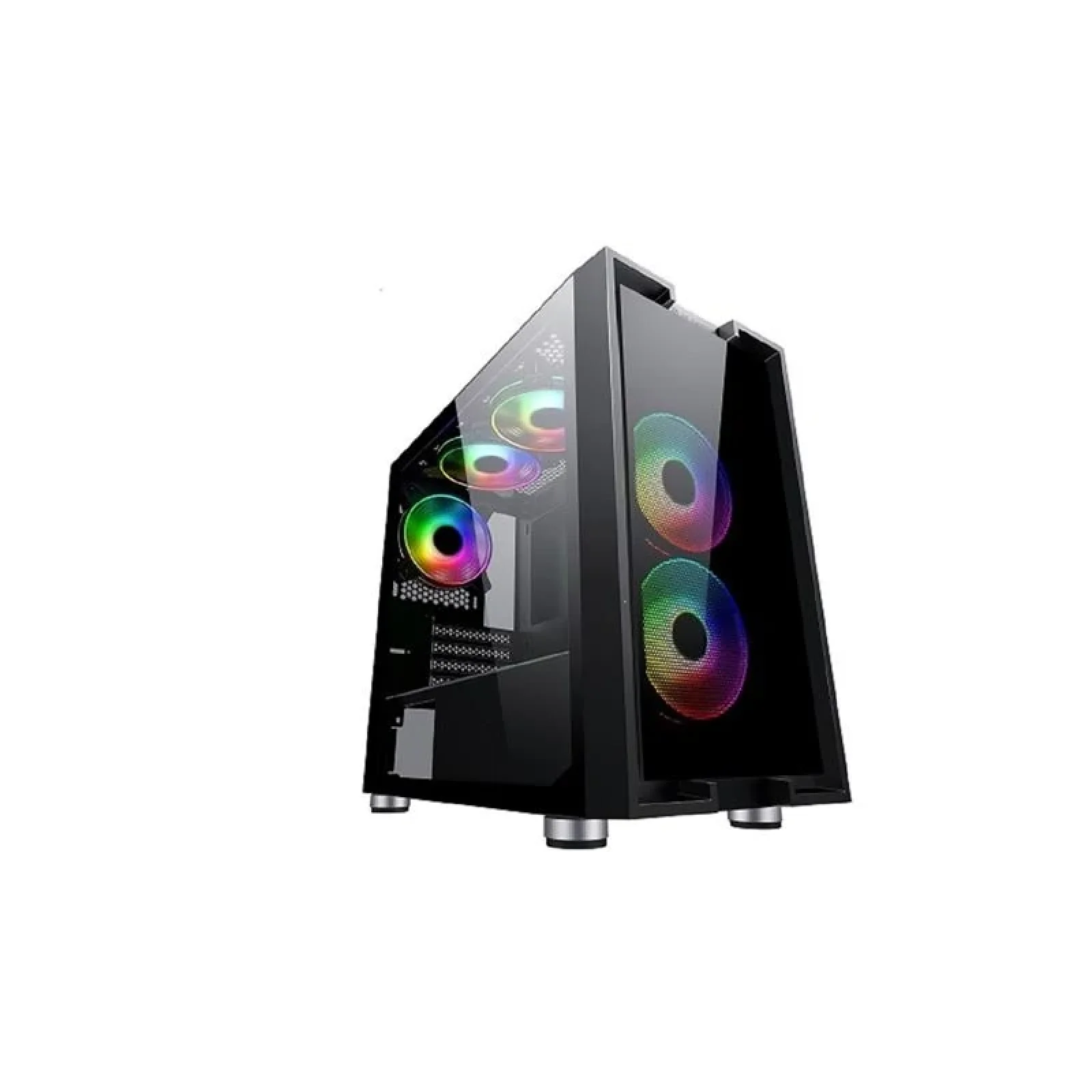 Корпус 2E GAMING CLARUS (GM5) MiniT, 2xUSB2.0, 1xUSB3.0, 2x140мм ARGB, 1x120мм ARGB, скло (бокова панель), без БЖ, чорний, 2E-GM5 UA
