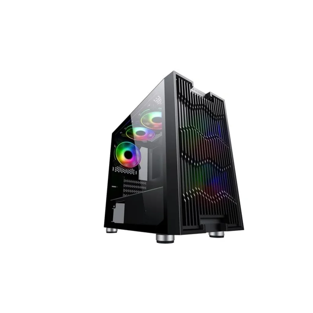 Корпус 2E GAMING ASPER (GM7) MiniT, 2xUSB2.0, 1xUSB3.0, 3x120мм ARGB, скло (бокова панель), без БЖ, чорний, 2E-GM7 UA