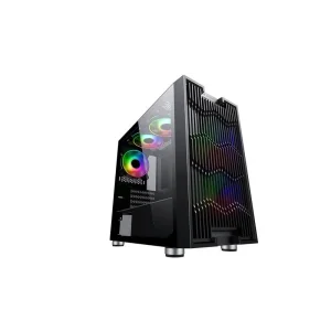 Корпус 2E GAMING ASPER (GM7) MiniT, 2xUSB2.0, 1xUSB3.0, 3x120мм ARGB, стекло (боковая панель), без БП, черный, 2E-GM7 UA
