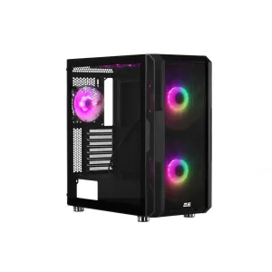 Корпус 2E GAMING CONTEGO NEO GW05, без БП, 2xUSB3.0, 1хUSB Type-C, 2x200mm ARGB fans, 3x120mm ARGB fans, controller with remote, TG Side Panel, EATX, Black, 2E-GW05 UA