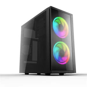 Корпус 2E BASIS (RD858) MiniT, Micro ATX,Mini ITX, 2xUSB3.0, 2x120ARGB, акрил (боковая-передняя панели), без БП, черный, 2E-RD858 UA