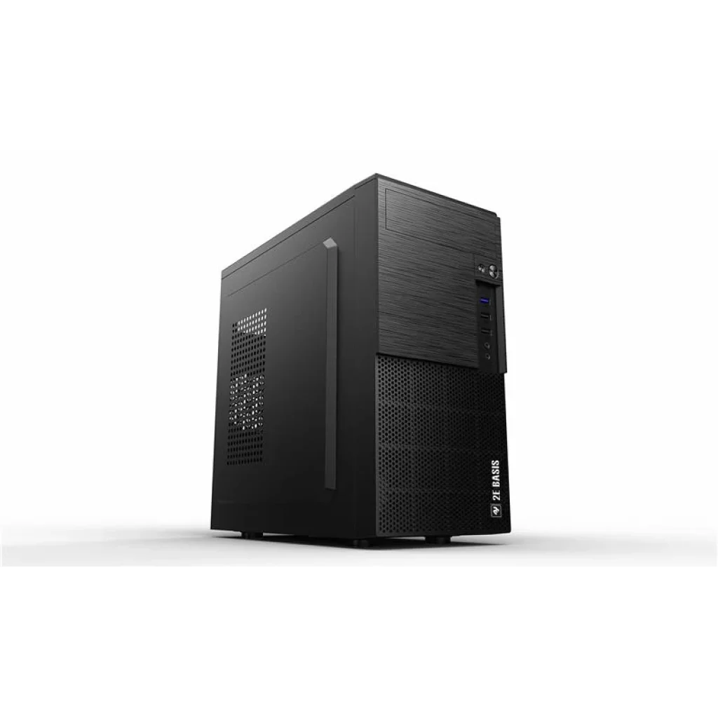 Корпус 2E BASIS (RD860-3U) MiniT, MicroATX, Mini ITX, 2xUSB2.0, 1xUSB3.0, сталь перфорация (боковая панель), без БП, черный, 2E-RD860-3U UA