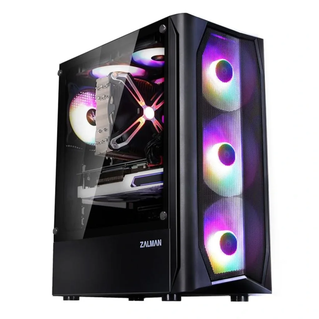 Корпус Zalman N4, без БП, 1xUSB3.0, 2xUSB2.0, 3x140mm RGB fans, 3x120mm RGB fans, TG Side Window, ATX, Black UA