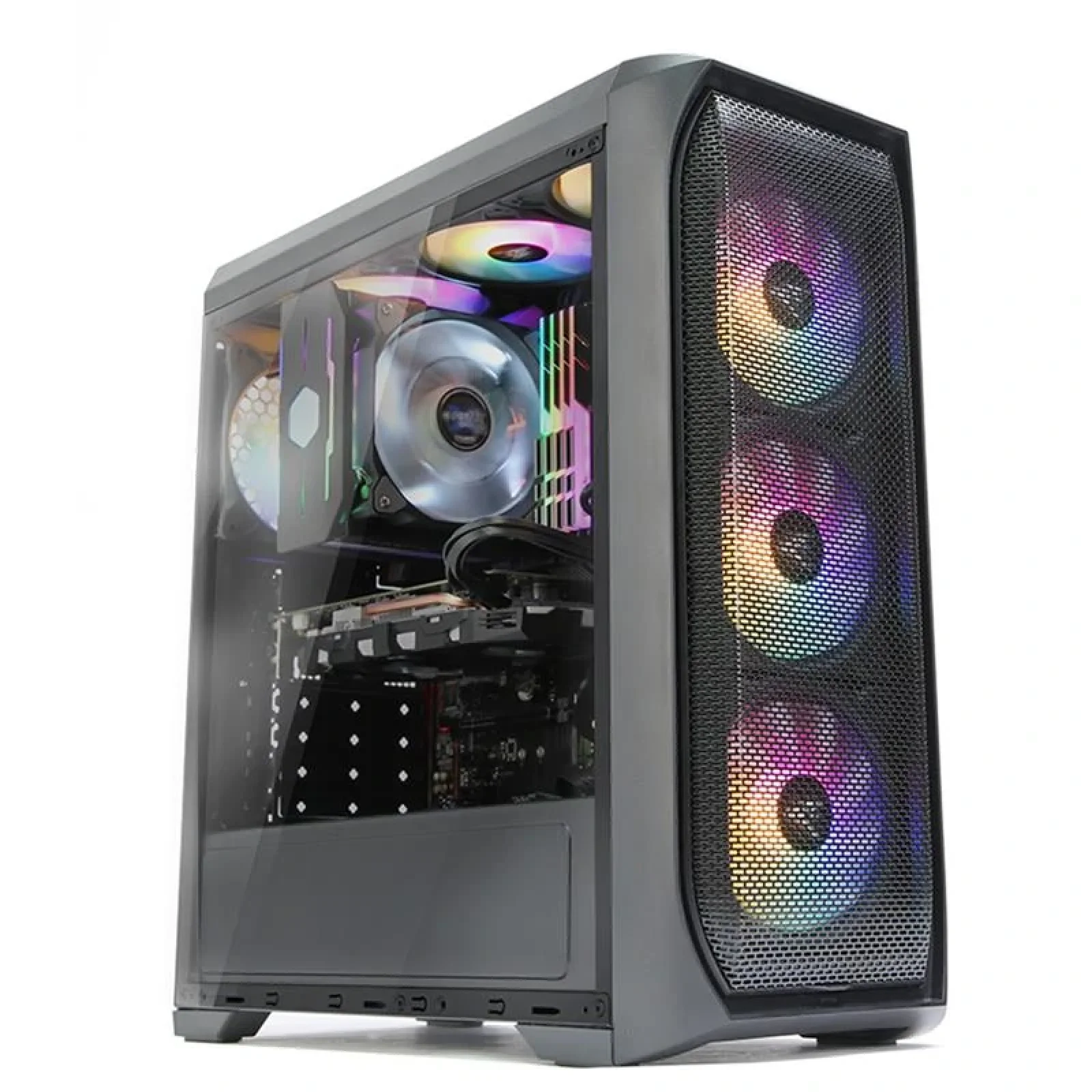 Корпус Zalman N5 MF, без БЖ, 1xUSB3.0, 2xUSB2.0, 4x120mm RGB fans, Acrylic Side Panel, ATX, Black, N5MF UA