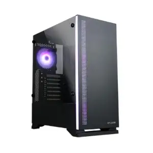 Корпус Zalman S5 BLACK, без БЖ, 1xUSB3.0, 2xUSB2.0, 1x120mm Black fan, 1x120mm RGB fan, TG Side Window, ATX, Black, S5BLACK UA