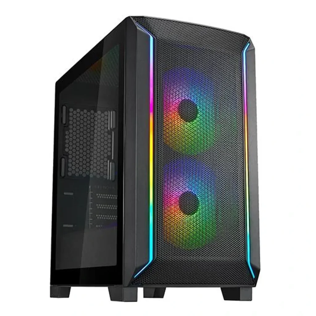 Корпус SilverStone FARA FA312Z-BG, без БЖ, 2xUSB3.0, 2x140mm ARGB fan, TG Side Panel, mATX, Black, SST-FA312Z-BG UA