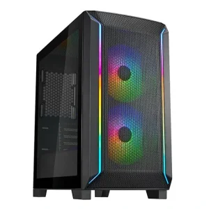 Корпус SilverStone FARA FA312Z-BG, без БЖ, 2xUSB3.0, 2x140mm ARGB fan, TG Side Panel, mATX, Black, SST-FA312Z-BG UA