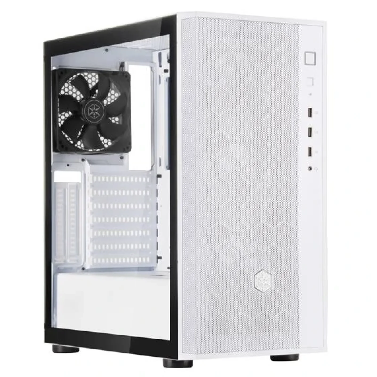 Корпус SilverStone FARA FAR1W-G-V2, без БП, 2xUSB3.0, 1xUSB2.0, 1x120mm Black fan, TG Side Panel, ATX, White, SST-FAR1W-G-V2 UA