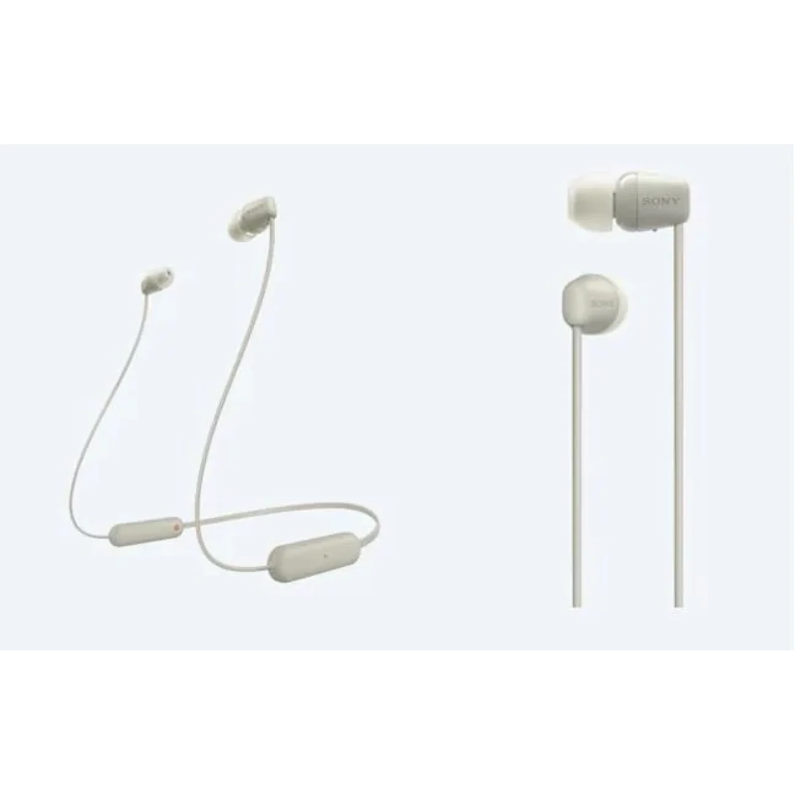 Навушники In-ear Sony WI-C100 BT 5.0, IPX4, SBC, AAC, Wireless, Mic, Beige, WIC100C.CE7 UA