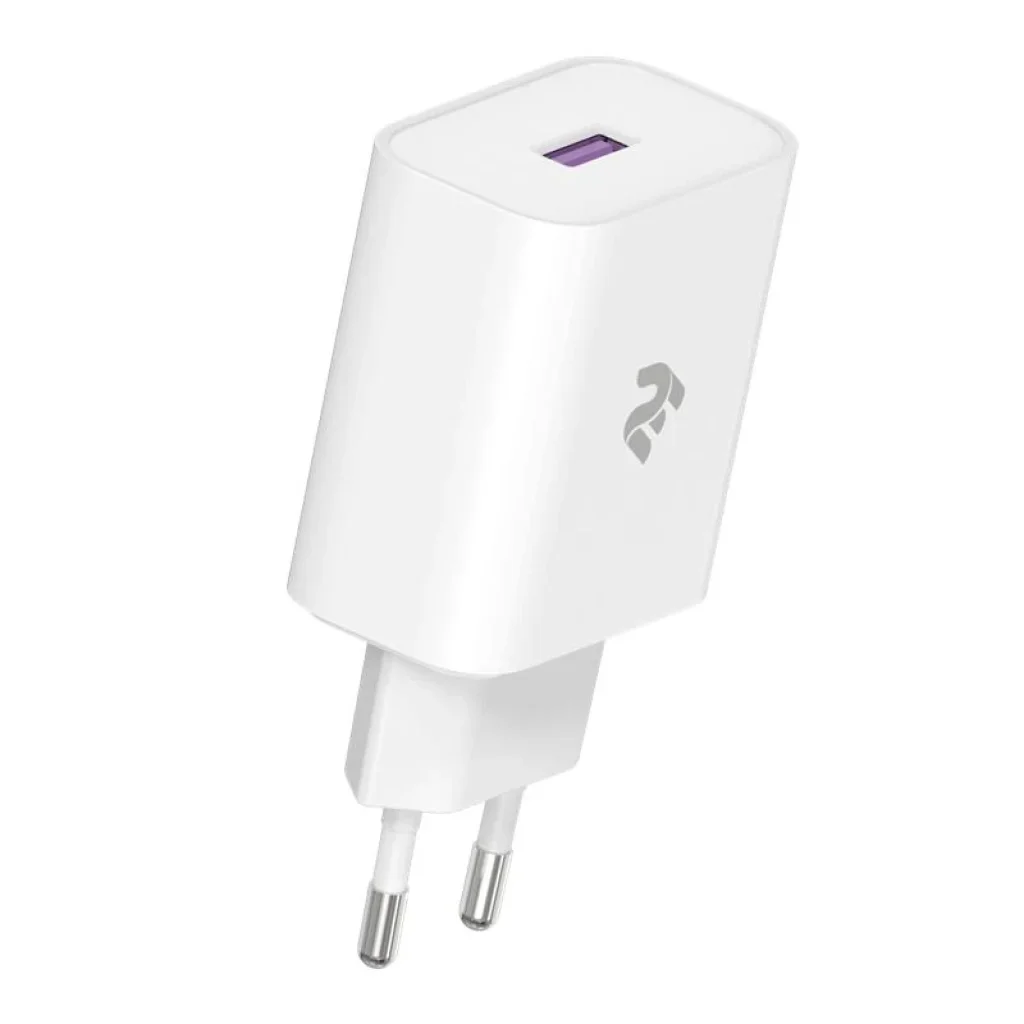 СЗУ 2E Wall Charger USB-A QC3.0 3A 18W White, 2E-WC1USB18W-W UA
