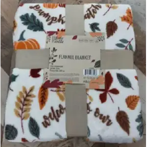 Плед ARDESTO Autumn Flannel 160х200см, 100% поліестер, осінь, білий (ART0146PB) UA