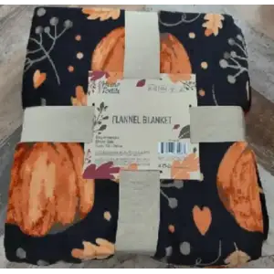 Плед ARDESTO Autumn Flannel 160х200см, 100% поліестер, гарбузи, чорний (ART0147PB) UA