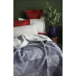 Плед ARDESTO Leonardo 150х200см, 50% бавовна, 30% поліестер, 20% акрил, геометрія, сірий (ART0414LT) UA