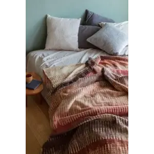 Плед ARDESTO Leonardo 150х200см, 50% бавовна, 30% поліестер, 20% акрил, зигзаг, коричневий (ART0420LT) UA