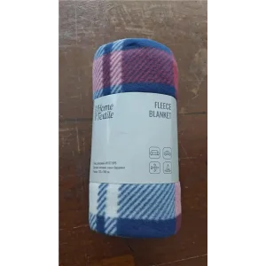 Плед Ardesto Fleece 130x160см, 100% поліестер, клітинка, синьо-бордовий (ART0719PB) UA