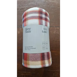 Плед Ardesto Fleece 130x160см, 100% поліестер, клітинка, біло-коричневий (ART0720PB) UA