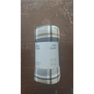 Плед Ardesto Fleece 130x160см, 100% поліестер, клітинка, сірий (ART0721PB) UA