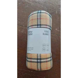 Плед Ardesto Fleece 130x160см, 100% поліестер, клітинка, бежевий (ART0722PB) UA