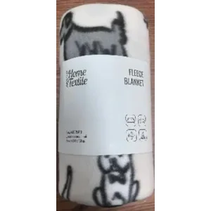 Плед ARDESTO Fleece 130x160см, 100% поліестер, песики, сірий (ART0724PB) UA