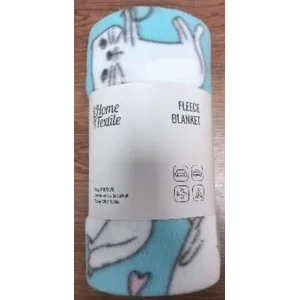 Плед ARDESTO Fleece 130x160см, 100% поліестер, котики, блакитний (ART0726PB) UA