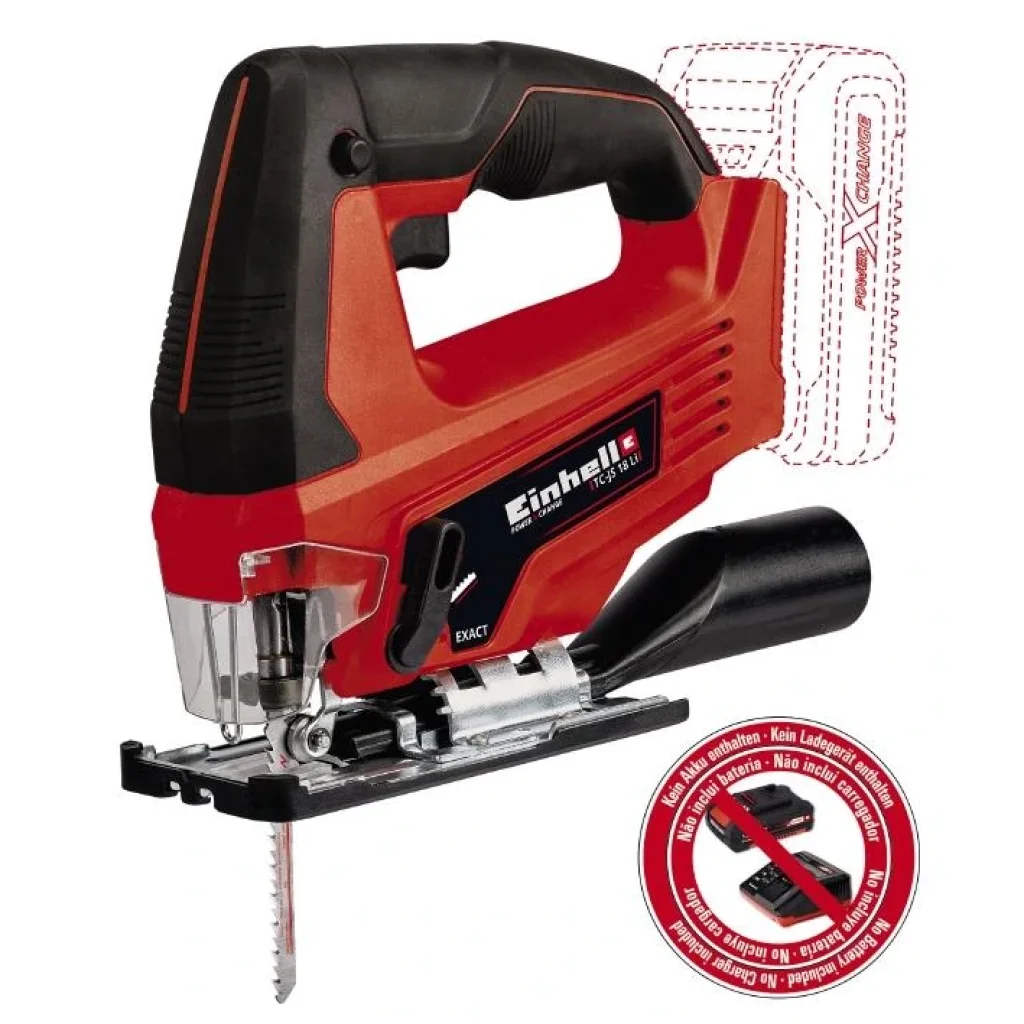 Лобзик Einhell TC-JS 18 Li-Solo, PXC, акум., хід 20мм, 2700 об/хв, 1.63кг, (без АКБ і ЗП), 4321209 UA