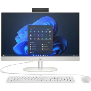 Комп'ютер персональний моноблок HP 240-G10 23.8" FHD IPS AG, Intel i5-1335U, 16GB, F512GB, UMA, WiFi, кл+м, 3р, DOS, білий, 885G7EA UA