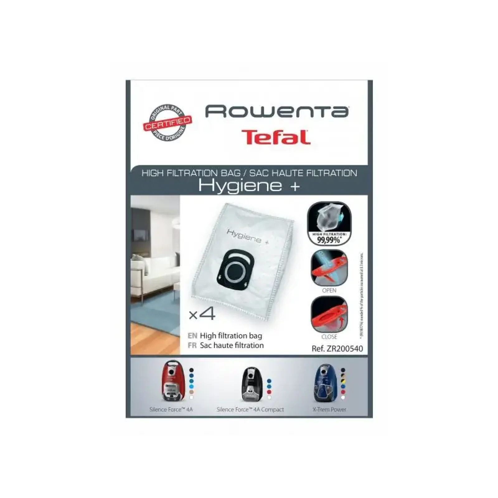 Набір мішків для пилососів Rowenta ZR200540 UA