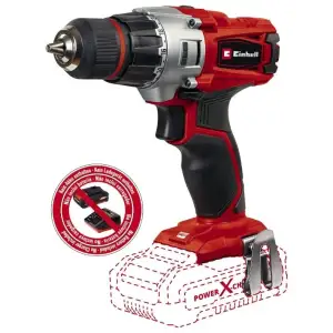 Шуруповерт-дриль Einhell TE-CD 18/2 Li-Solo, PXC, акум., БЗП, 44Нм, 350/1250 об/хв, 1.01кг, (без АКБ і ЗП), 4513833 UA