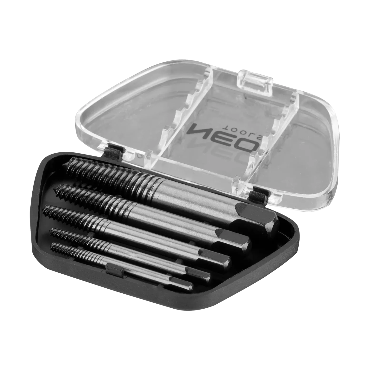 Екстрактори для зламаних гвинтів Neo Tools, для гвинтів М3-18мм, CrMo, футляр, набір 5шт (09-615) UA