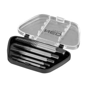 Екстрактори для зламаних гвинтів Neo Tools, для гвинтів М3-18мм, CrMo, футляр, набір 5шт (09-615) UA