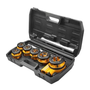 Плашки та мітчики Tolsen Профі, 1/4", 3/8", 1/2", 3/4", 1", 5/4", набір 9шт (33011) UA