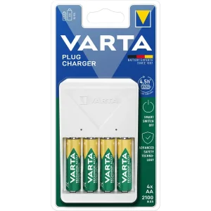 Зарядний пристрій Varta Plug Charger 4хNI MH AA2100 мА•год (57657101451) UA