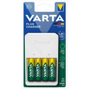 Зарядний пристрій Varta Plug Charger 4хNI MH AA2600 мА•год (57657101461) UA