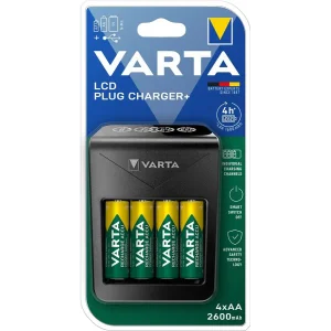 Зарядний пристрій Varta Lcd Plug Charger 4хNI MH AA2600 мА•год (57687101461) UA