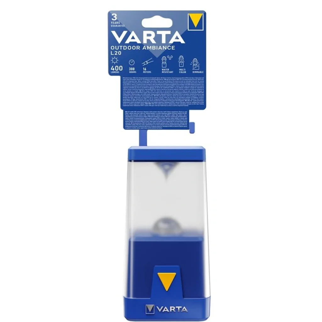 Ліхтар VARTA Кемпінговий Ambiance L20, IP54, до 400 люмен, до 300 годин роботи, 6хАА, 17666101111 UA