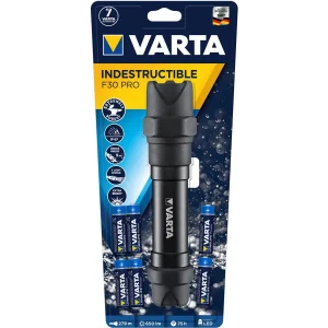 Ліхтар Varta Ручний Indestructible F30 Pro IP67, IK08, до 650 люмен, до 279 метрів, 6хАА, 18714101421 UA