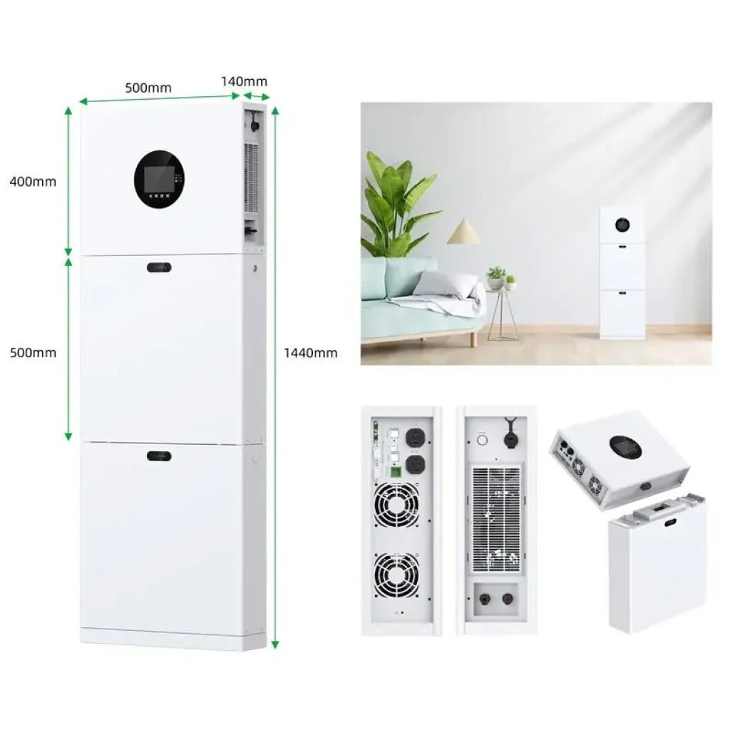Система резервного живлення 2E PowerWall Vezha, 5000 Вт, 10.24 кВт/год, MPPT 5.5 кВт, WiFi, розширення ємності, паралельне підключення (2E-ESS-PWV5-10) UA